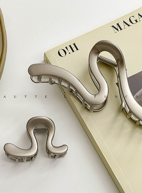 法国FUNCOCO抓夹女2024新款高级感发夹大号鲨鱼夹后脑勺无痕盘发