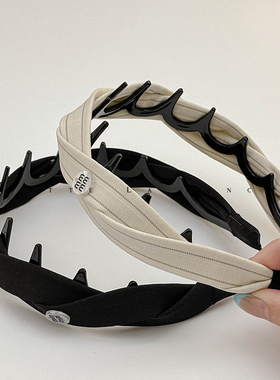 FUNCOCO｜高颅顶发箍女2025新款日常外戴洗脸头箍压发卡发捆头饰