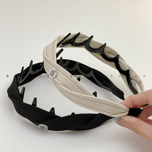 FUNCOCO｜高颅顶发箍女2025新款日常外戴洗脸头箍压发卡发捆头饰