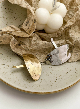 日系ins发扣金属发饰扎头发皮筋后脑勺头饰品女发卡夹子精致发圈