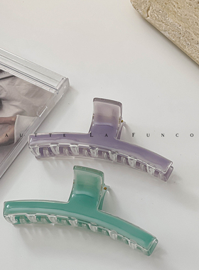 FUNCOCO｜韩国进口浅彩色系~发量少小号短发鲨鱼夹后脑勺盘发抓夹