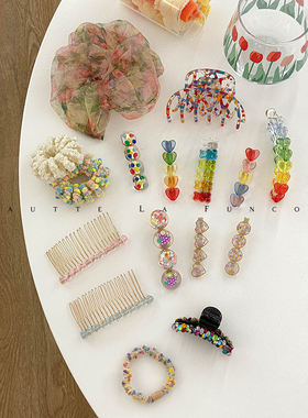 是彩虹の颜色｜FUNCOCO高档轻奢头饰品精致夏天2024网红爆款发夹