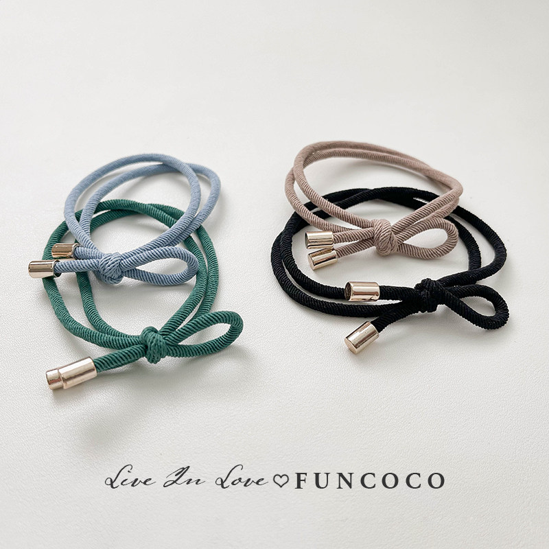 松软高弹耐用~颜色好看基础款蝴蝶结洗脸丸子头橡皮筋发圈头绳