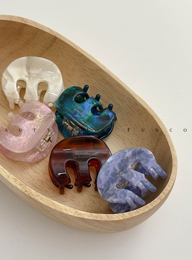 FUNCOCO｜胖乎乎小章鱼~半扎发高马尾小号抓夹公主头醋酸发夹韩国