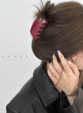 炒鸡显白~车厘子醋酸抓夹小号发量少鲨鱼夹高级感后脑勺头发夹子