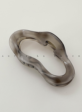 高级灰云朵气质抓夹女简约鲨鱼发夹后脑勺发量多盘发2024新款头饰