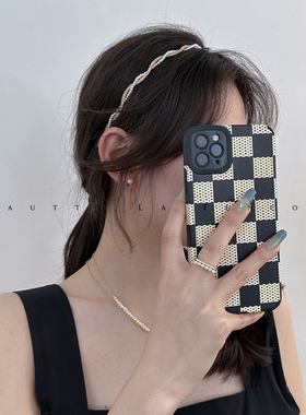 百搭外出细发箍女百搭外出发捆网红发窟压发防滑发卡头箍夏天化妆