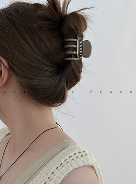 韩式休闲小号抓夹半扎发发夹女后脑勺头饰鲨鱼夹发抓秋冬夹子发饰