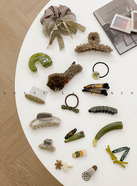 毛绒绒可爱大号后脑勺盘发鸭嘴夹半扎发醋酸抓夹马尾香蕉夹秋冬女