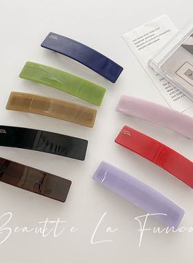 纯色醋酸网红侧边发夹刘海一字夹2024新款高端弹簧夹子头饰女夏季