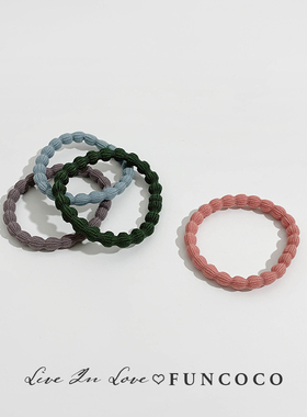 温柔色系藕节橡皮筋加粗不伤发扎马尾皮套扎头绳发饰头饰韩国气质