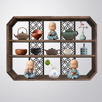博古架中式壁挂式茶架子