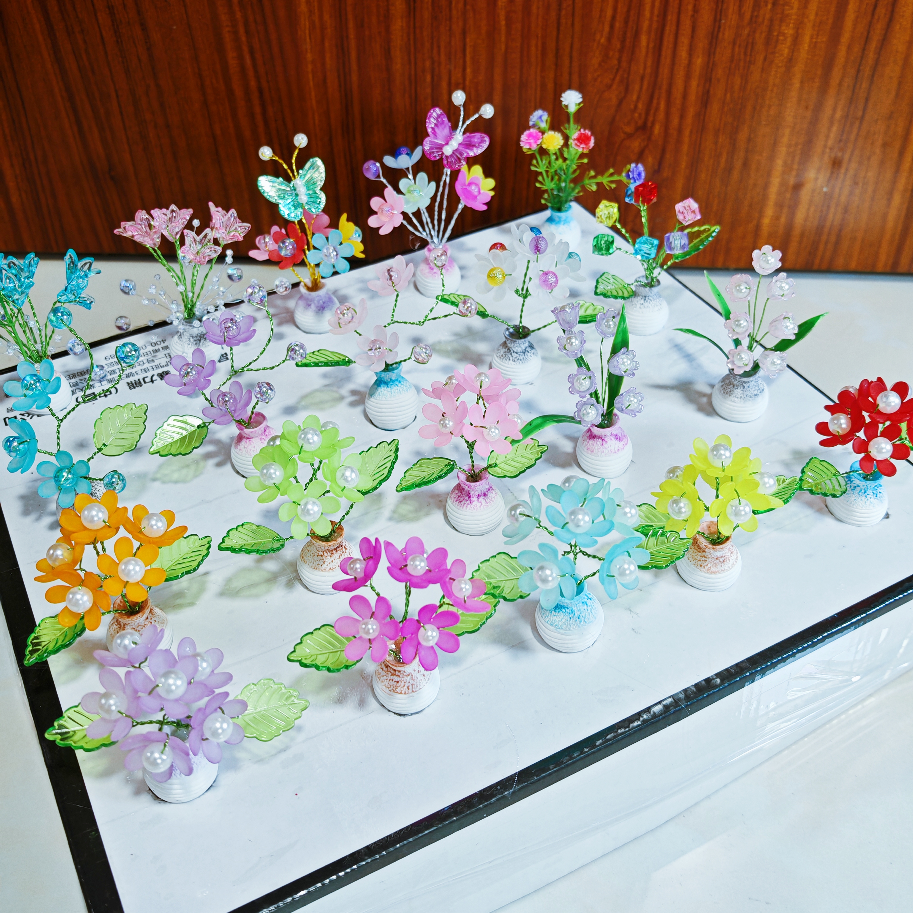 成品可爱拇指花瓶车载摆件串珠成品家居饰品儿童节礼物送闺蜜礼物