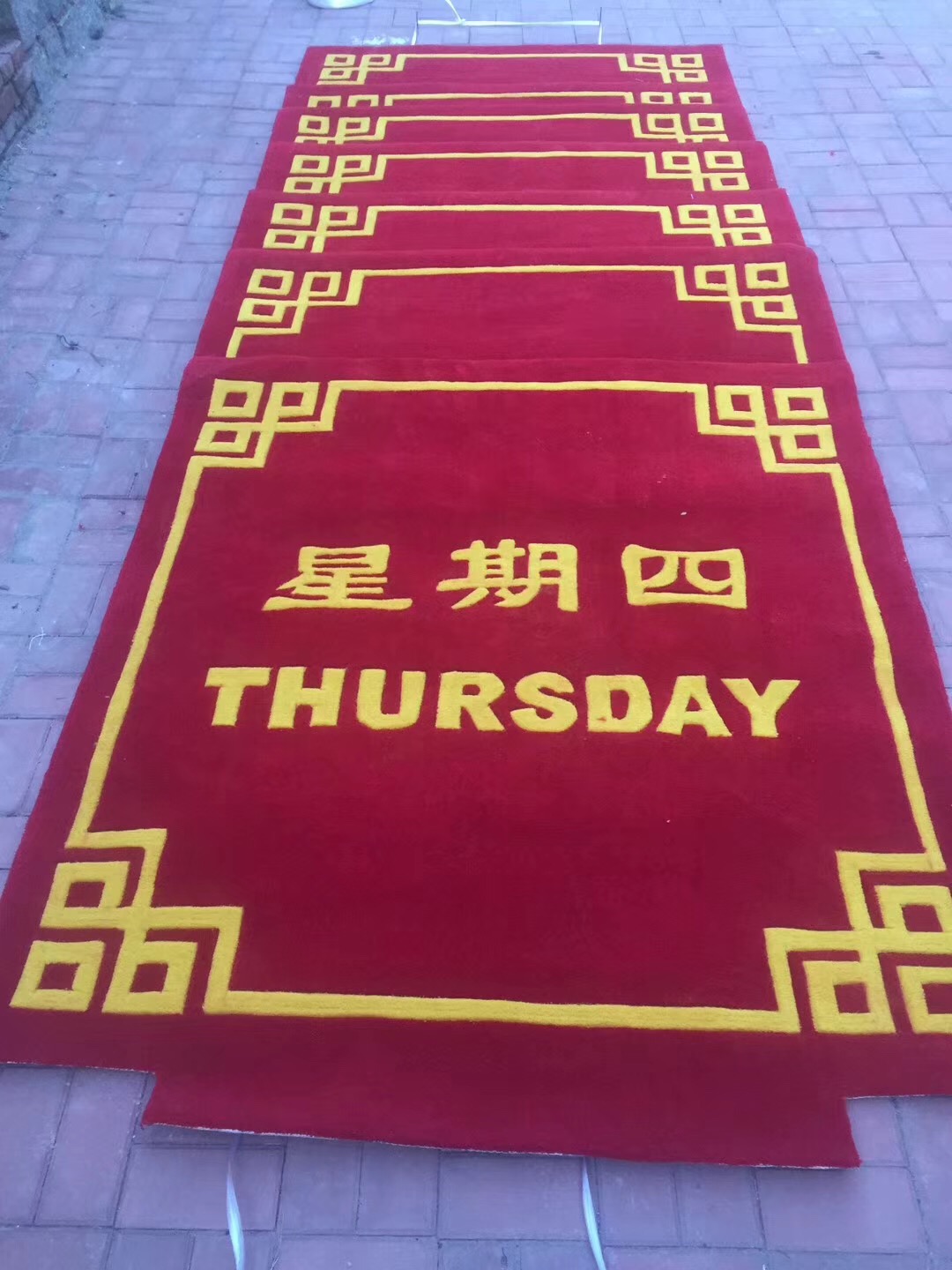 定制高档手工腈纶电梯毯欢迎光临电梯店门口迎宾地毯