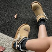 胡迪联名款 厚底防滑棉靴子 加绒加厚保暖棉鞋 雪地靴女2025新款 冬季