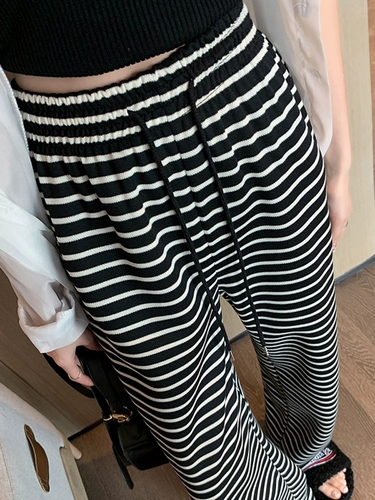 Осенние штаны для отдыха, высокая талия, свободный прямой крой