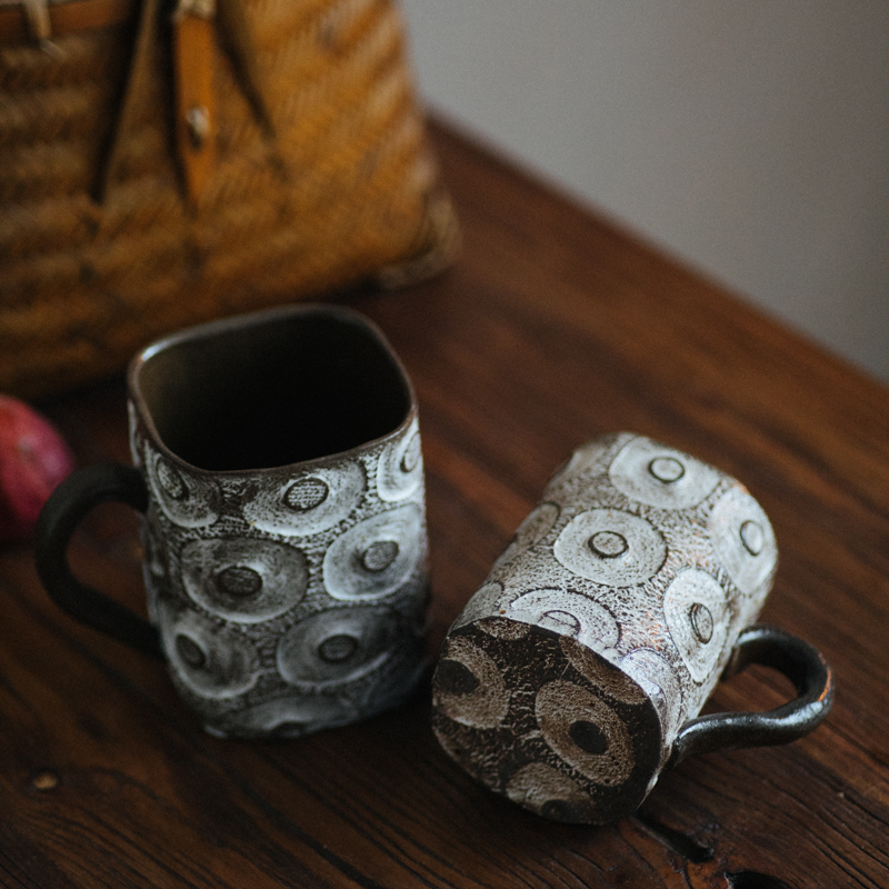 伍杯陶瓷复古大众手工马克杯