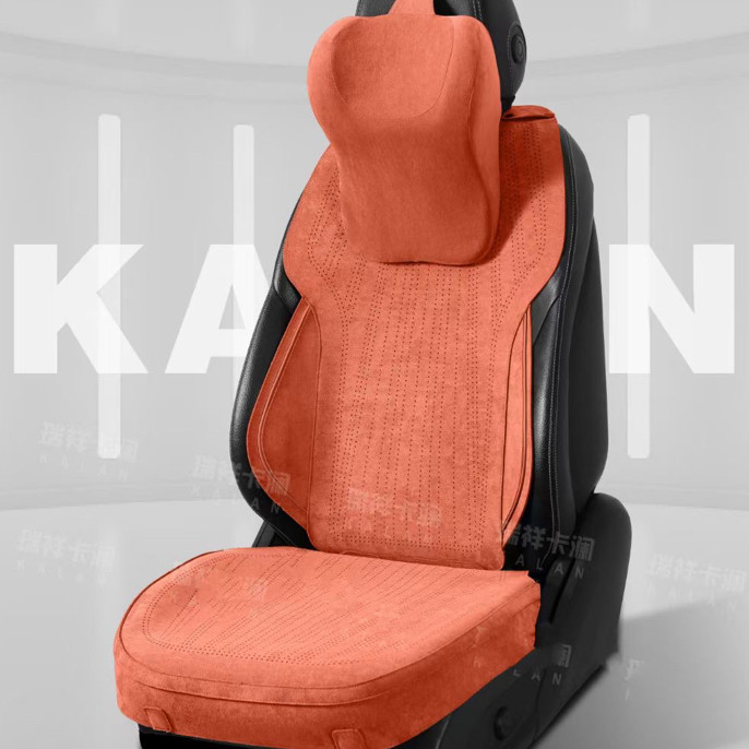 新款超薄包围翻毛皮马鞍垫小蛮腰座套秋冬季汽车坐垫四季通用座垫