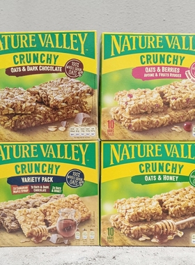 Nature Valley Crunchy Bars天然山谷早餐运动热量香脆坚果燕麦棒