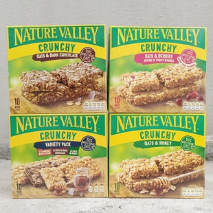 Nature Valley Crunchy Bars天然山谷早餐运动热量香脆坚果燕麦棒