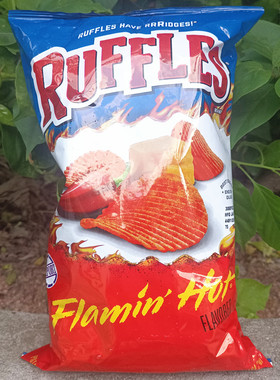184.2g如福司火辣味土豆片 Ruffles Potato Chips（Flamin' hot)