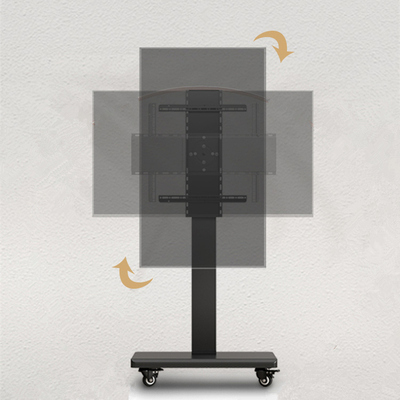 通用电视移动落地支架旋转90度横竖屏切换触控一体机直播立式挂架