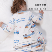 小孩棉花睡袋中大童分腿防踢被保暖三层连体睡衣后腰拉链家居服冬
