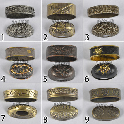 刀剣日本式部品柄コイル柄縁取りヘッド組立部品武士部品ハンドル部品