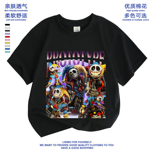 Poppy Playtime波比的游戏时间上衣服夏季男女童装周边T恤儿童装