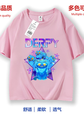 猎魔女团 HuntrX 印花短袖T恤 K-Pop Demon Hunters 纯棉学生T恤