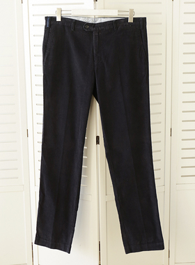 有型的条绒秋冬长裤子！修身窄腿蓝色加厚葡萄牙品牌PeterMurray