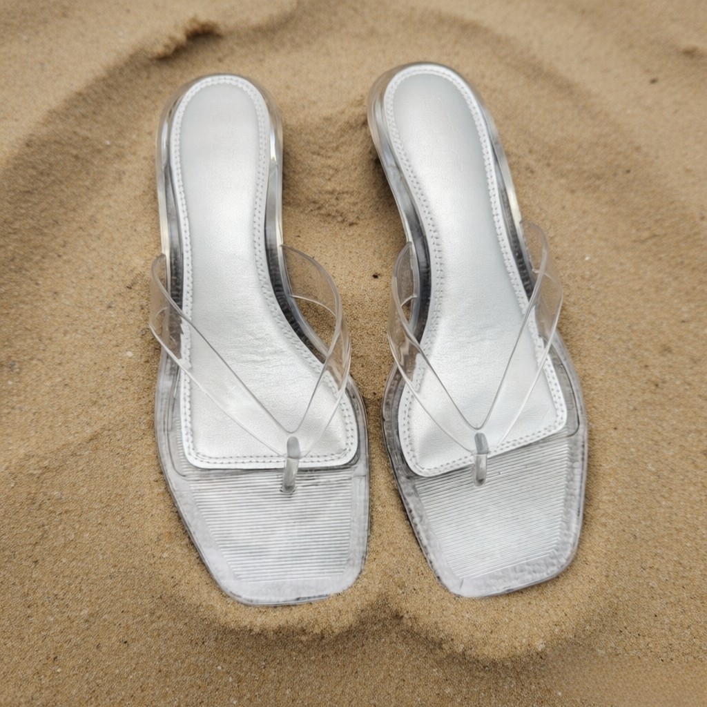 新款夹脚果冻凉拖鞋女夏外穿时尚沙滩低跟透明水晶人字拖夹趾拖鞋,女鞋,人字拖,淘宝优惠券,粉丝福利购,淘宝优惠卷