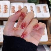 酒渍番茄红色穿戴甲新年战甲款 2025安可红茶 渐变高级显白富美