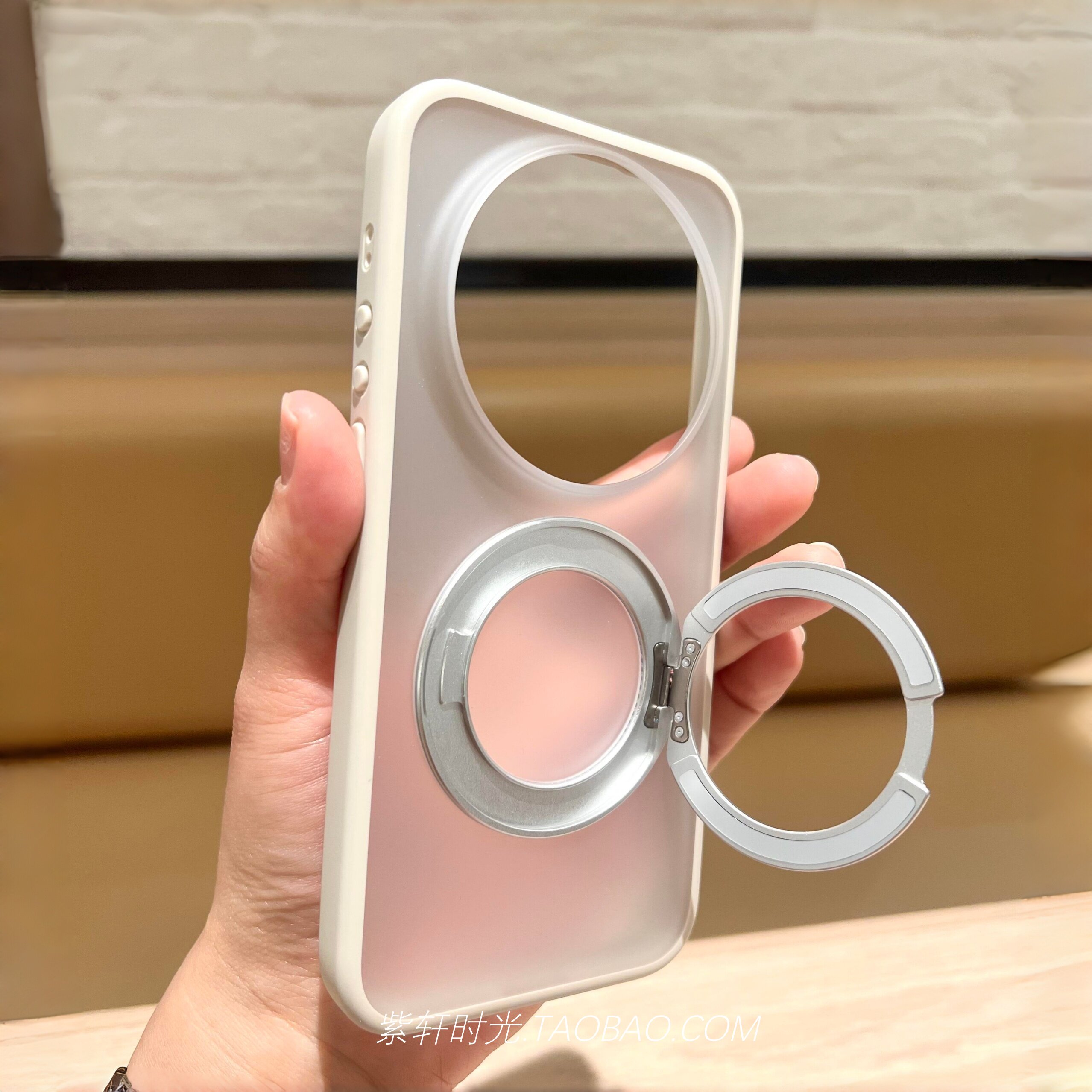 新款360旋转支架适用小米17Ultra手机壳17pro红米K90promax磁吸无线充电肤感磨砂透白色magsafe防摔支点壳男