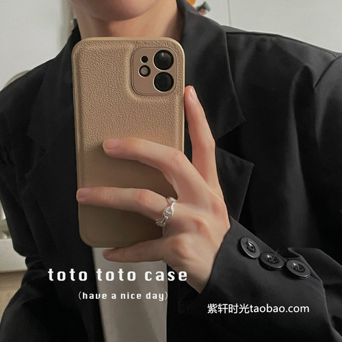 复古高级卡其色适用s25三星S24+手机壳S23荔枝皮纹质感S22ultra防指纹S21秋冬磨砂硅胶黑色直边全包镜头防摔