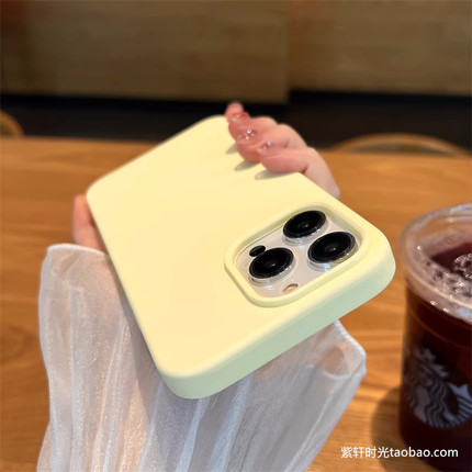 温柔奶黄色不变色14适用oppoReno13pro手机壳10/9液态硅胶Findx6/x8s+简约X7少女reno11/8网红x5防摔