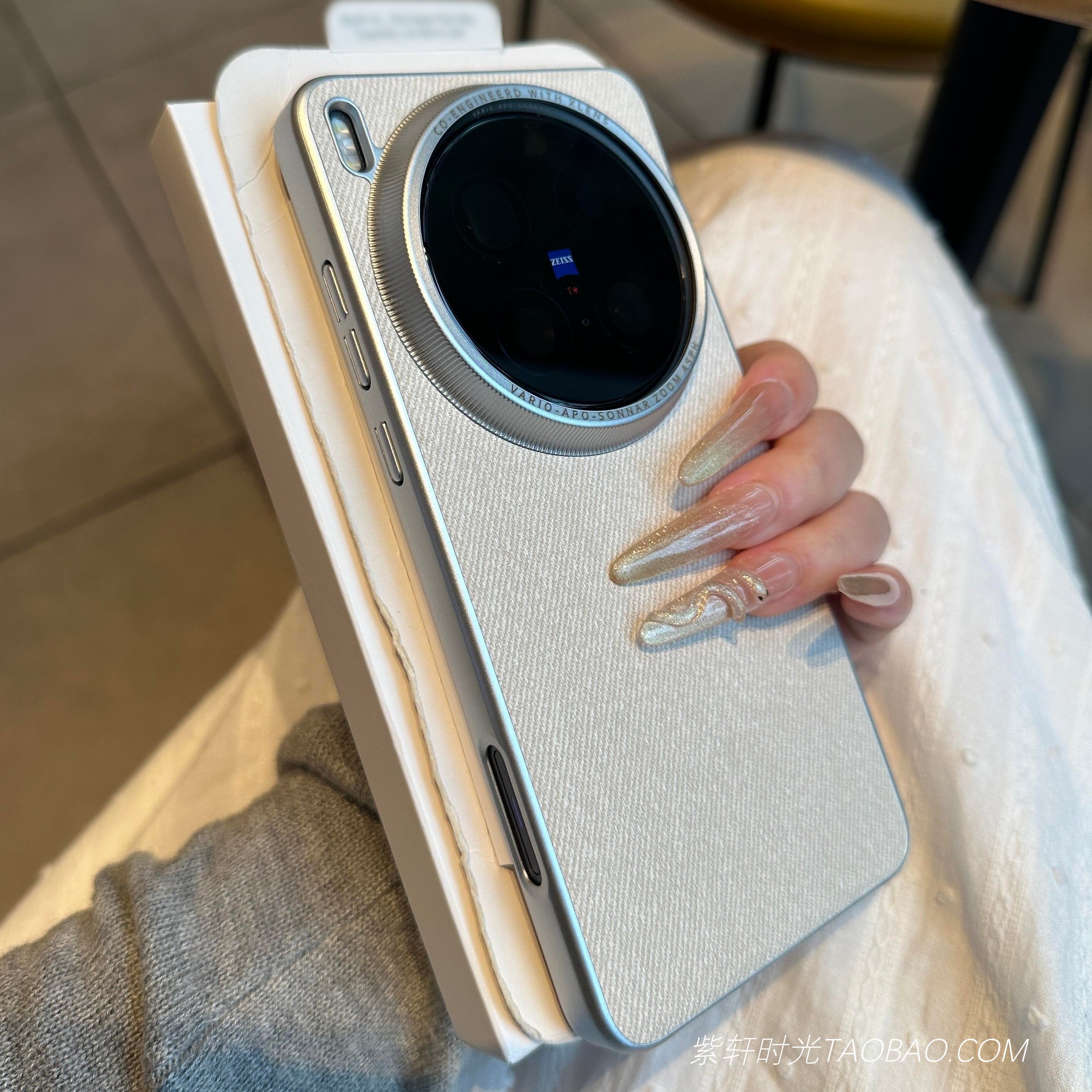 白色毛麻牛仔纹适用OPPOFindx8pro手机壳Findx8ultra磨砂Findx9防指纹X8s+商务Reno13一加15高级感Ace5小众女