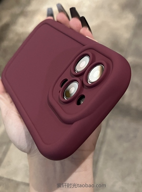 日韩ins风酒红色适用一加12/11手机壳ACE2pro保护壳1+ACE2硅胶9R/8T软套9pro圆角直边简约复古纯色防摔气囊壳