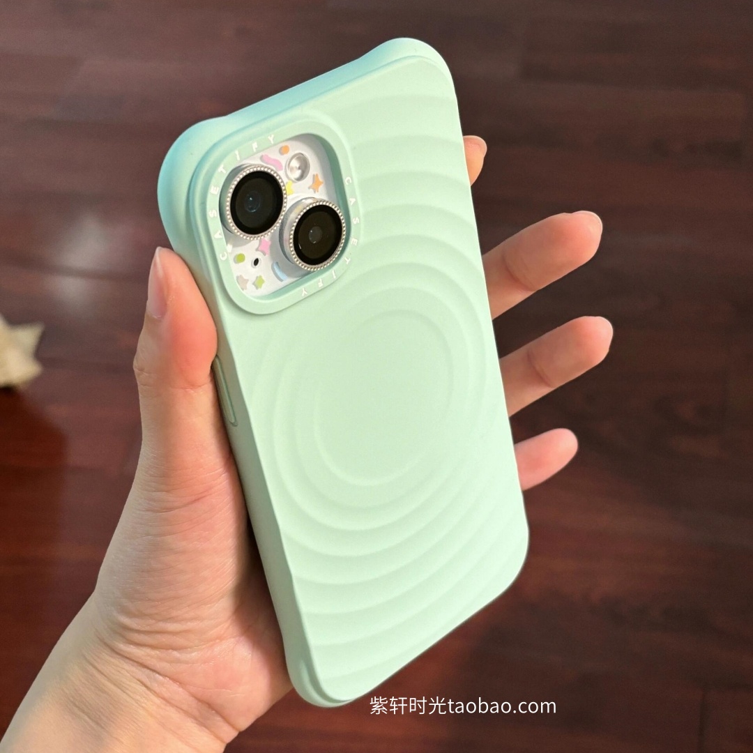 赵露思同款青山玉波漾壳适用iphone16苹果16promax手机壳15液态硅胶14/13小众绿色12磁吸magsafe无线防摔新款