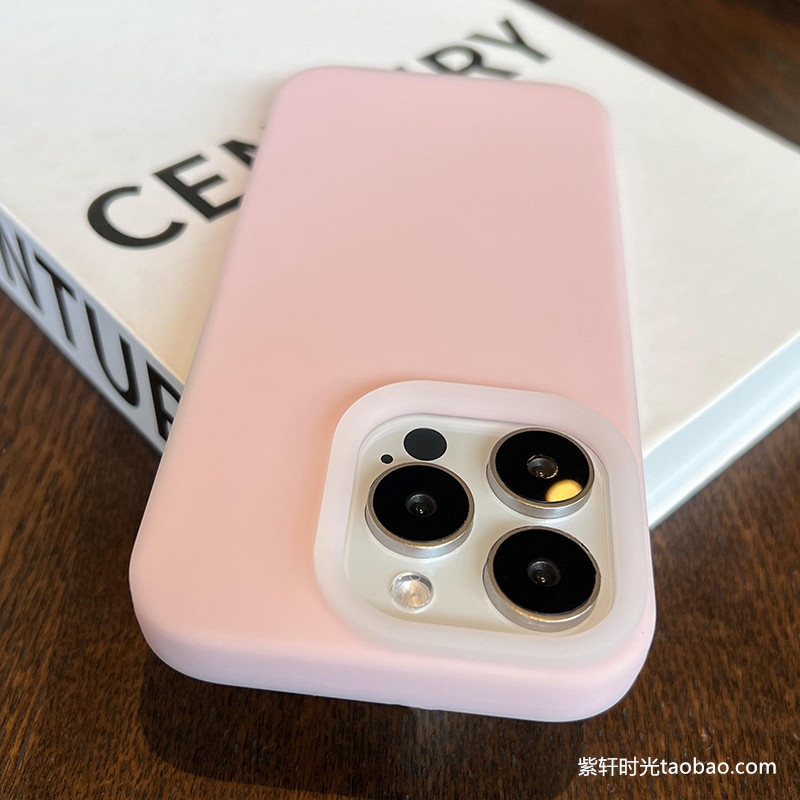 小众ins风浅粉色不发黄适用华为mate60pro手机壳Pura70液态硅胶P40/P50高级感P70ultra全包防摔软糯耐脏纯色