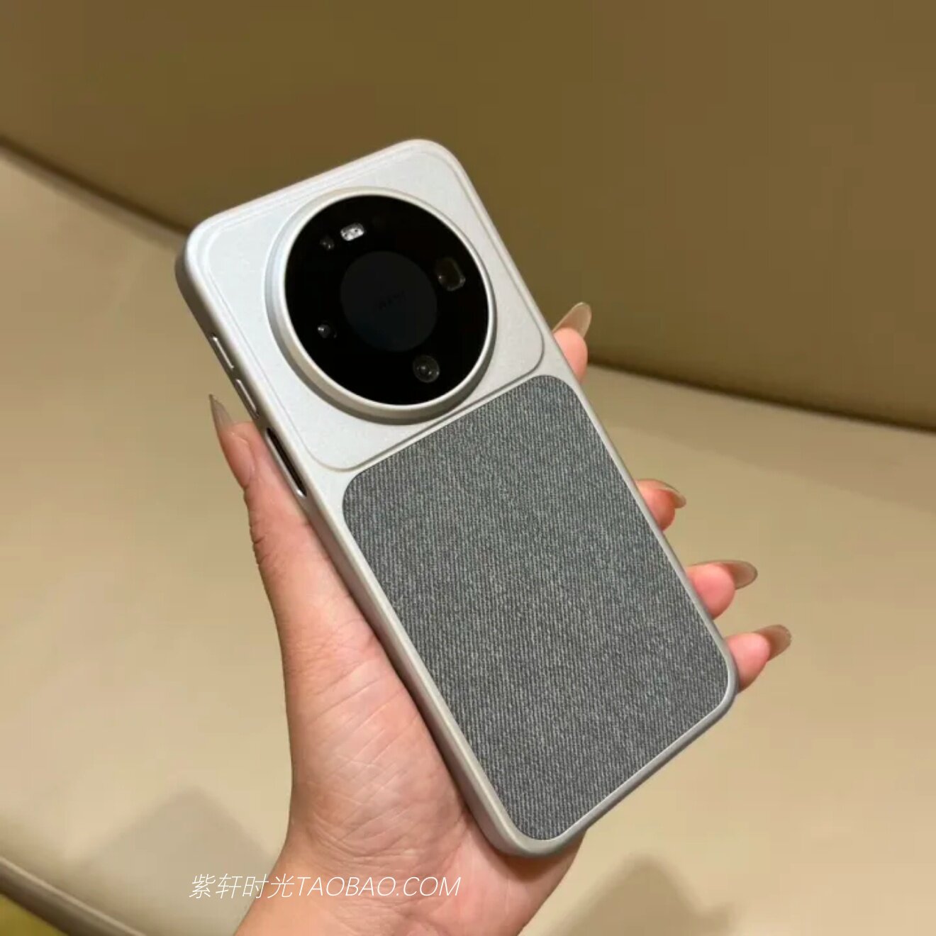 新款秒变系列文艺风亚麻绒面布纹适用华为mate80pro max手机壳mate70pro内置磁吸70AIR无线充电四边全包防摔