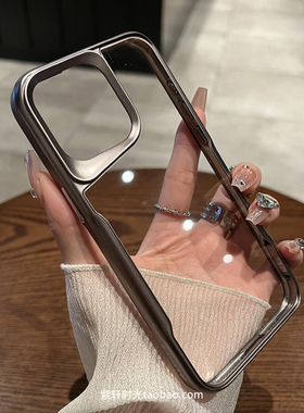 新款创意护甲小蛮腰适用三星S24手机壳s23ultra钛灰色s22冷淡风plus高档透明亚克力全包防摔硬壳简约男女情侣