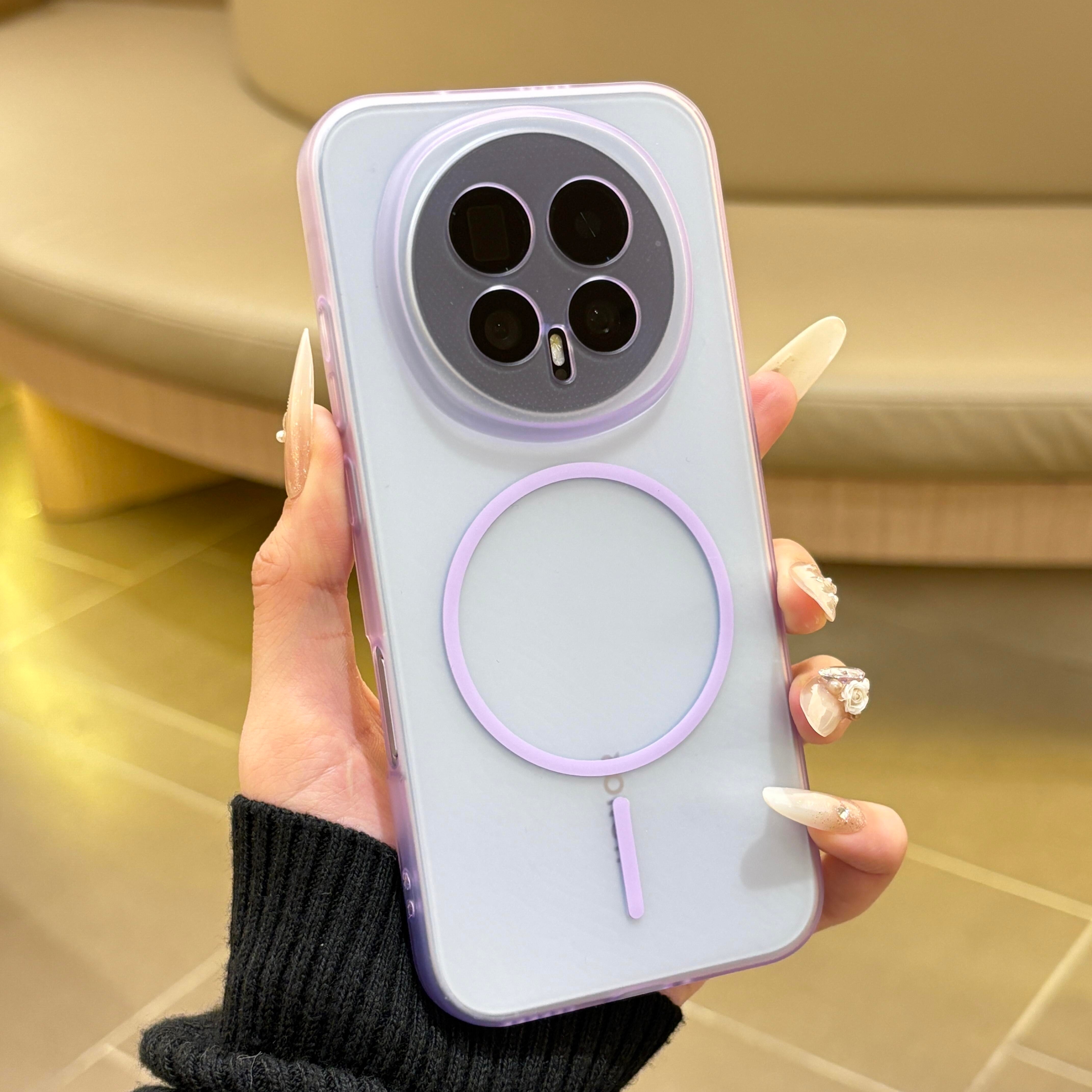 细圈磁吸半透紫色适用小米17pro手机壳max全包17ultra防摔14/15s雾面Magsafe充电13红米K90软壳K80至尊版K70e
