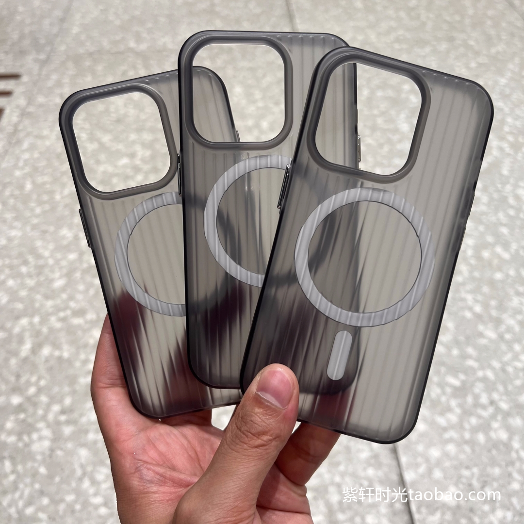 立体瓦楞行李箱纹硅胶软壳适用P60华为Pura70pro+手机壳P50/P40透黑磨砂mate60磁吸magsafe无线充电散热防滑
