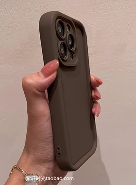 小众ins风适用300华为200荣耀100手机壳Magic5pro奶茶棕X40i卡其色X10全包镜头90硅胶80软壳60se美拉德70复古