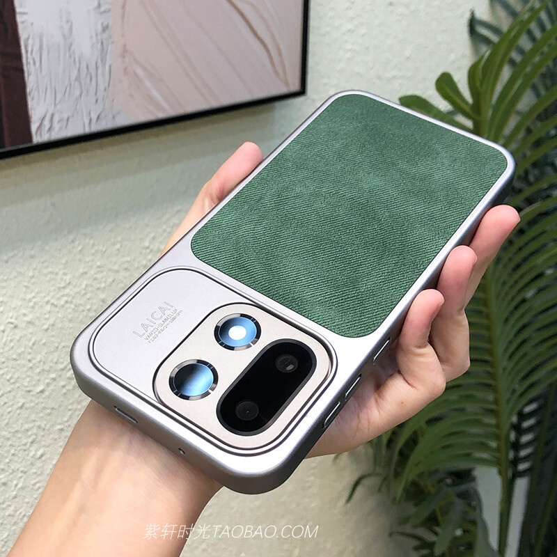 秒变17复古港风牛仔纹适用一加15手机壳磁吸充电oppoFindx9墨绿色Findx9pro布料防滑vivoX300pro防指纹钛灰色