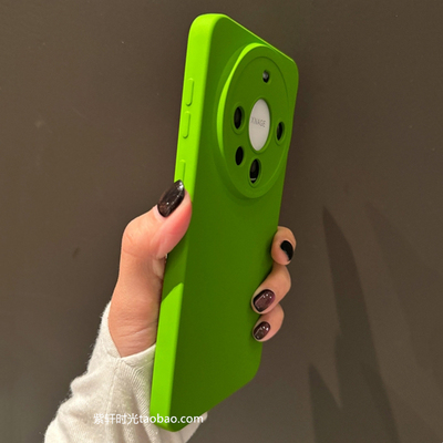 夏季牛油果绿适用华为荣耀X50i+手机壳70pro小众60高级感50se肤感BV绿v40纯色30s硅胶X10软壳9X防摔20气质女
