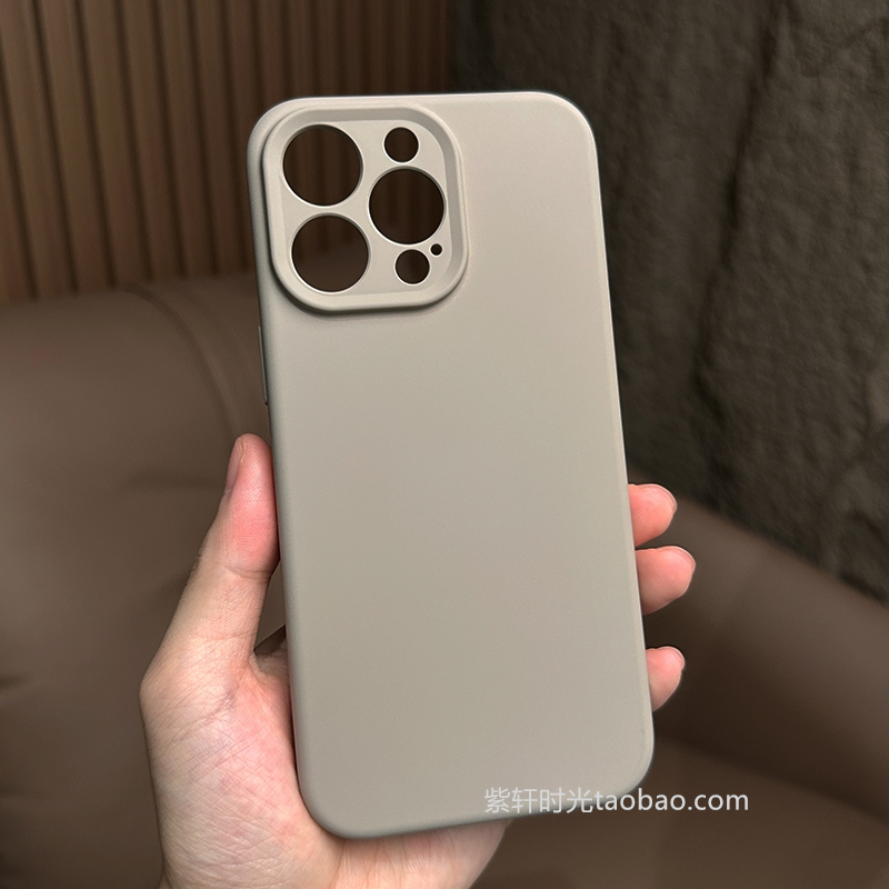0合模线液态硅胶陶土色适用三星S24+手机壳S23ultra卵石灰色S23+耐脏S22plus小众纯色超薄全包防摔软壳保护套