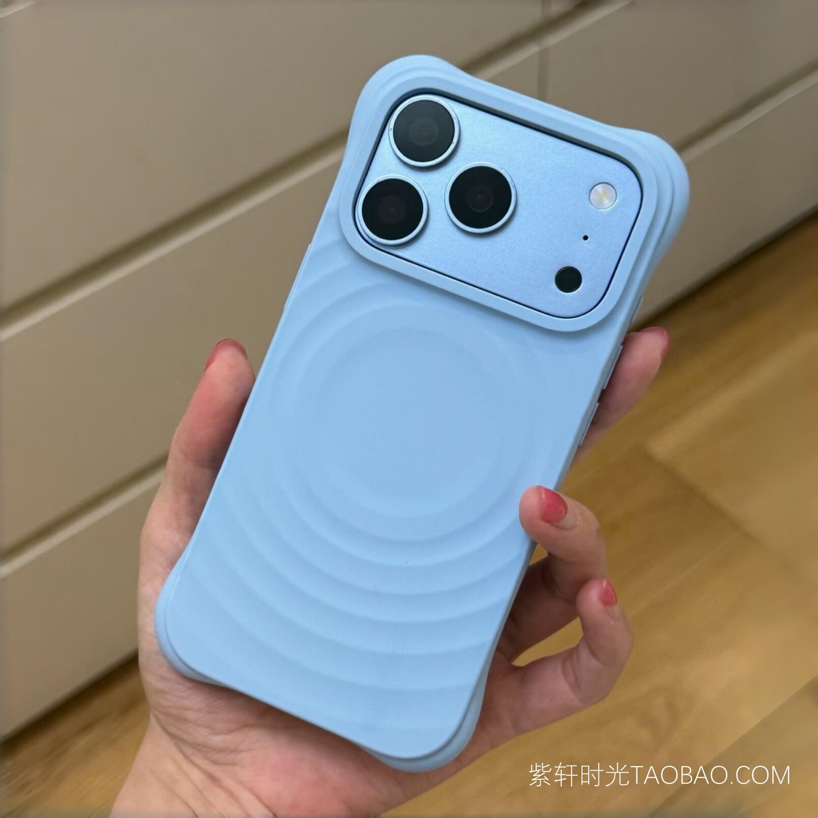 ins冰川蓝波漾磁吸充电液态硅胶适用iPhone18pro苹果18promax手机壳17promax天蓝色16pro凹凸波纹15/14防摔13