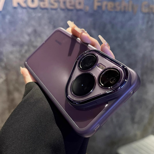 高级暗紫色不发黄适用华为Pura80pro手机壳Mate70/60全包nova14ultra荣耀400/300防尘GTpro硅胶magic7软壳X50